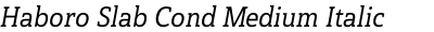 Haboro Slab Cond Medium Italic